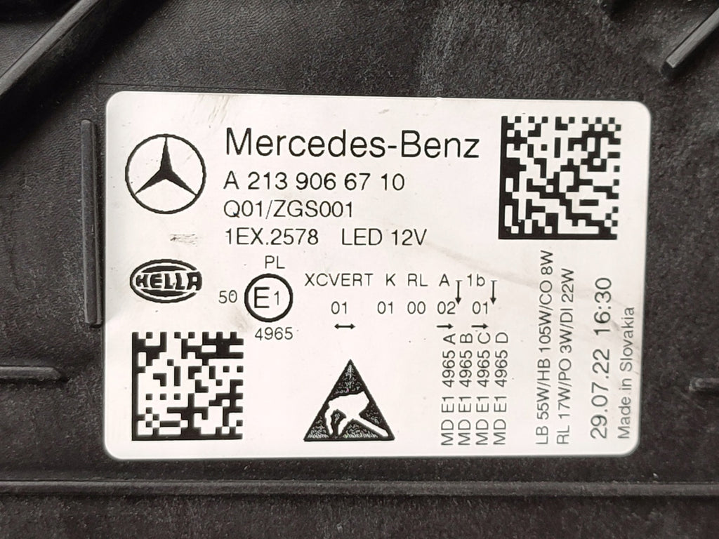 Frontscheinwerfer Mercedes-Benz W213 A2139066710 LED Links Headlight SCH9757159377rb