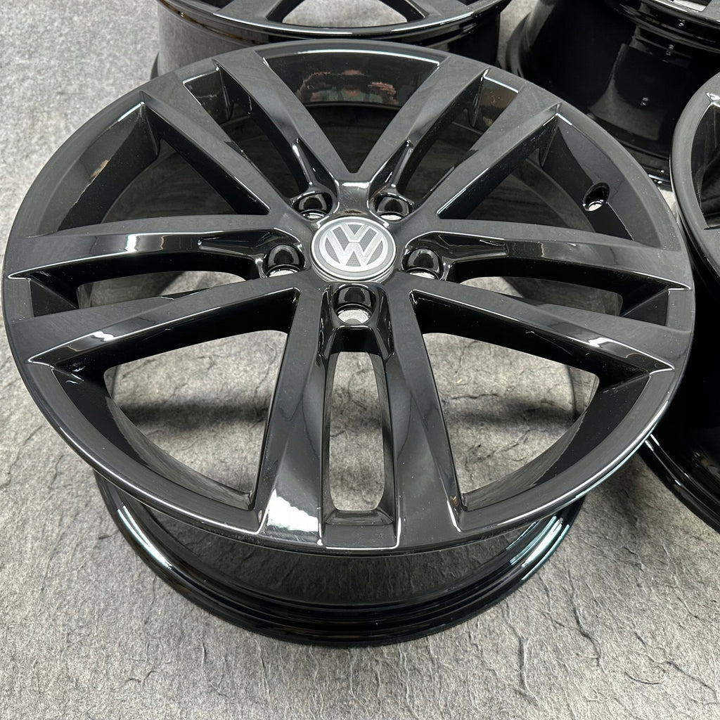 4x Alufelge 18 Zoll 7.5" 5x112 51ET Glanz Schwarz 5G0601025AF VW Golf Vii FEL3964717910mj