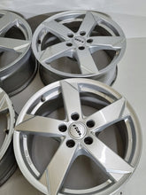 Laden Sie das Bild in den Galerie-Viewer, 4x Alufelge 17 Zoll 7.5" 5x112 28ET Glanz Silber Audi Rim Wheel FEL2218018472re