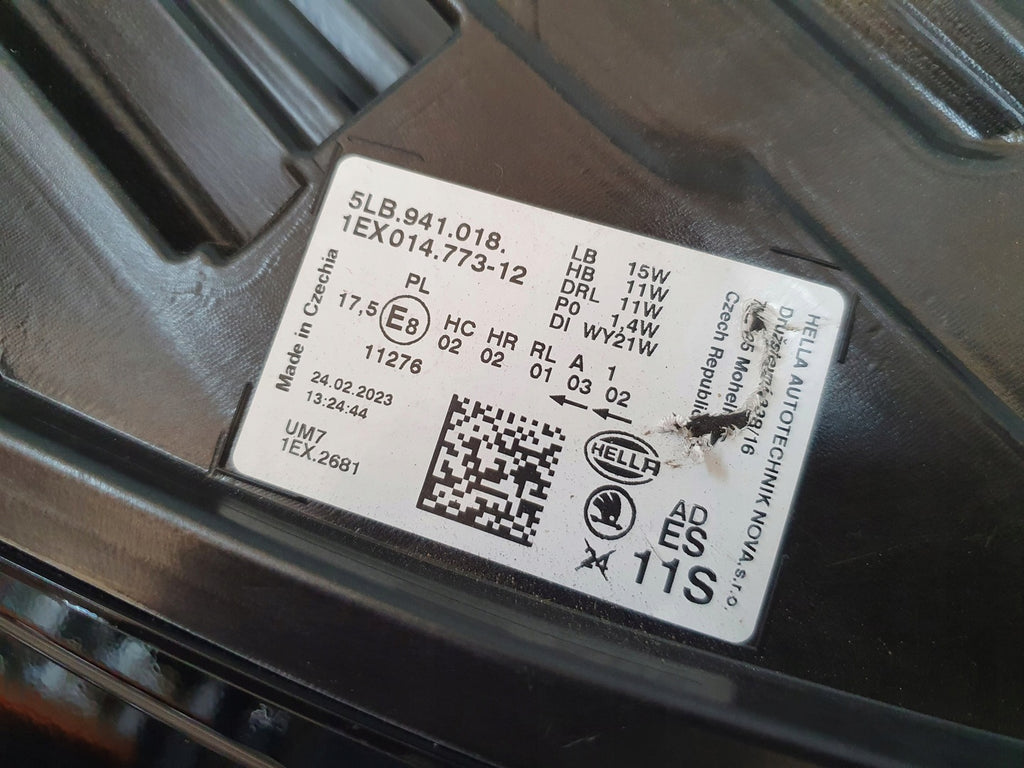 Frontscheinwerfer Skoda Enyaq 5LB941018 LED Rechts Scheinwerfer Headlight