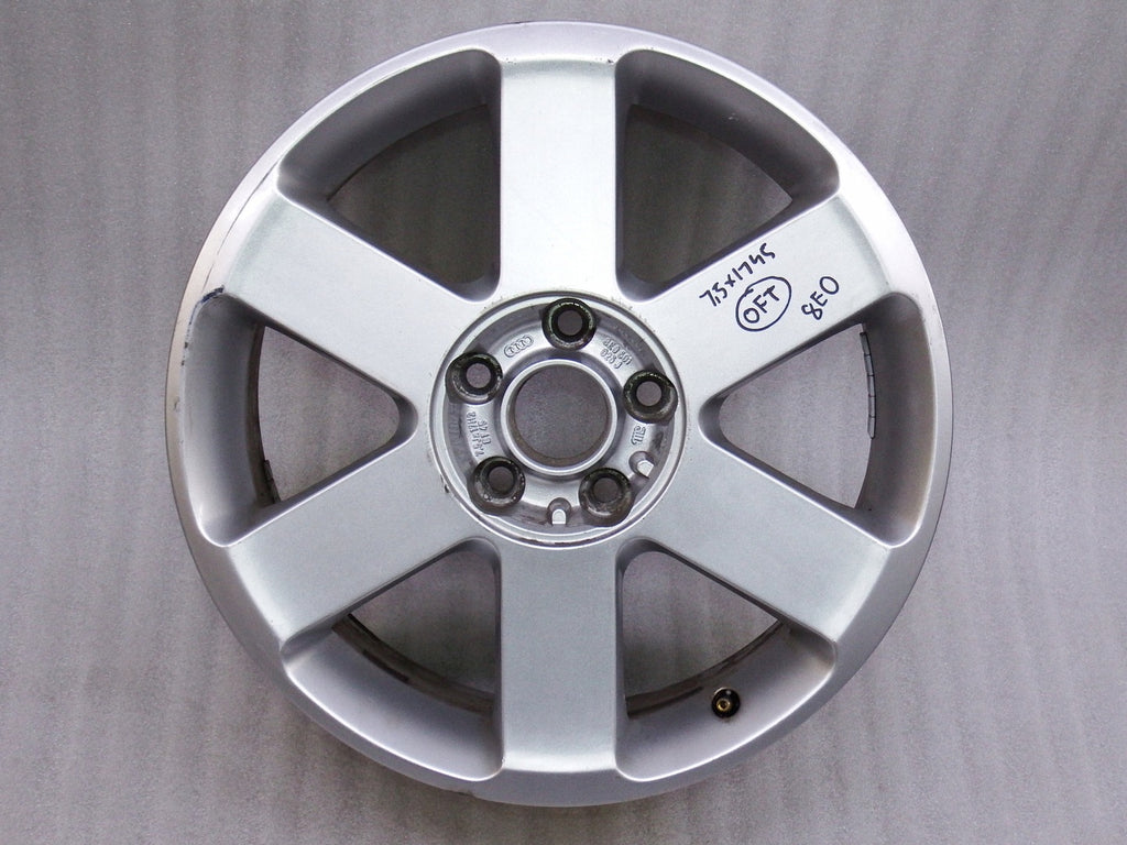 1x Alufelge 17 Zoll 7.5" 5x112 45ET Glanz Silber 8E0601025J Audi A4 B6 B7