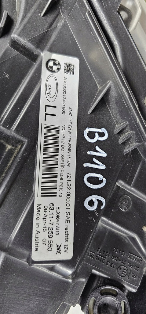 Frontscheinwerfer BMW 7259550 Rechts Scheinwerfer Headlight SCH5165202871px