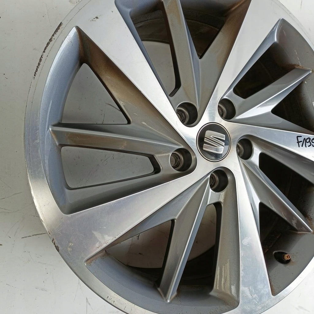 1x Alufelge 18 Zoll 7.5" 5x112 51ET Glanz Schwarz 5F0601025E Seat Leon Rim Wheel FEL5696186674dz