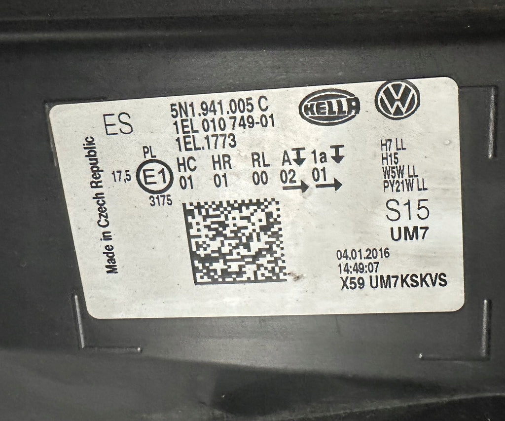 Frontscheinwerfer VW Tiguan 5N1941005C 1EL01074901 Links Scheinwerfer Headlight SCH2902841653ic