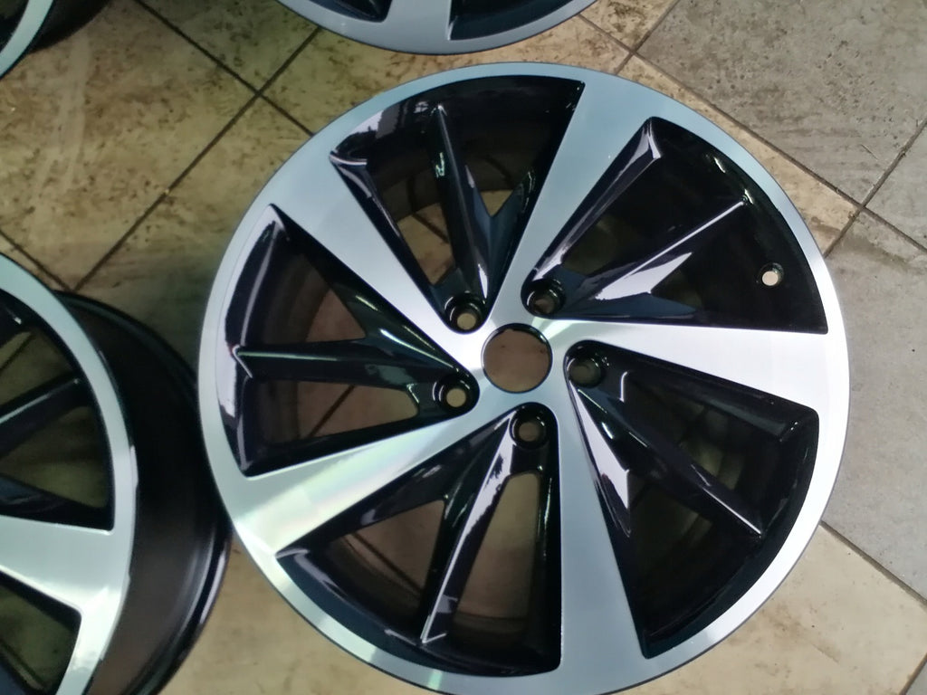 4x Alufelge 18 Zoll 7.5" 5x112 51ET Schwarz 5F0601025E Seat Leon Rim Wheel FEL1736386540jw