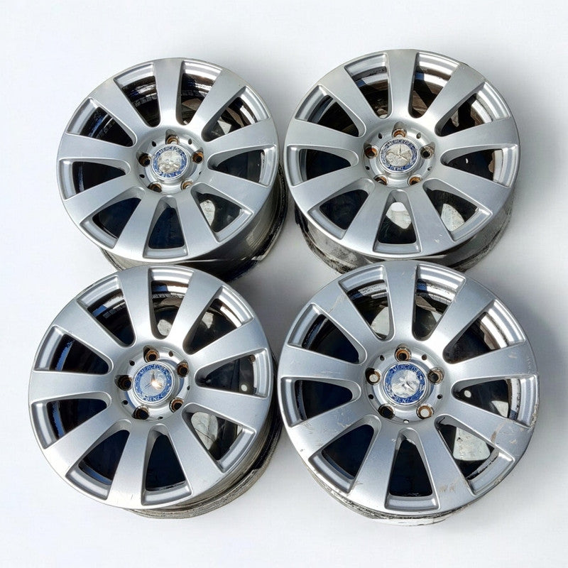 4x Alufelge 16 Zoll 7.5" 5x112 45,5ET Silber Mercedes-Benz Rim Wheel