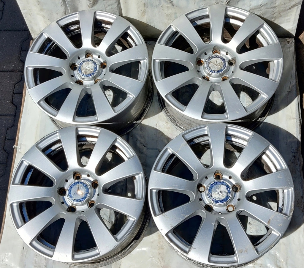 4x Alufelge 16 Zoll 7.5" 5x112 45,5ET Silber Mercedes-Benz Rim Wheel