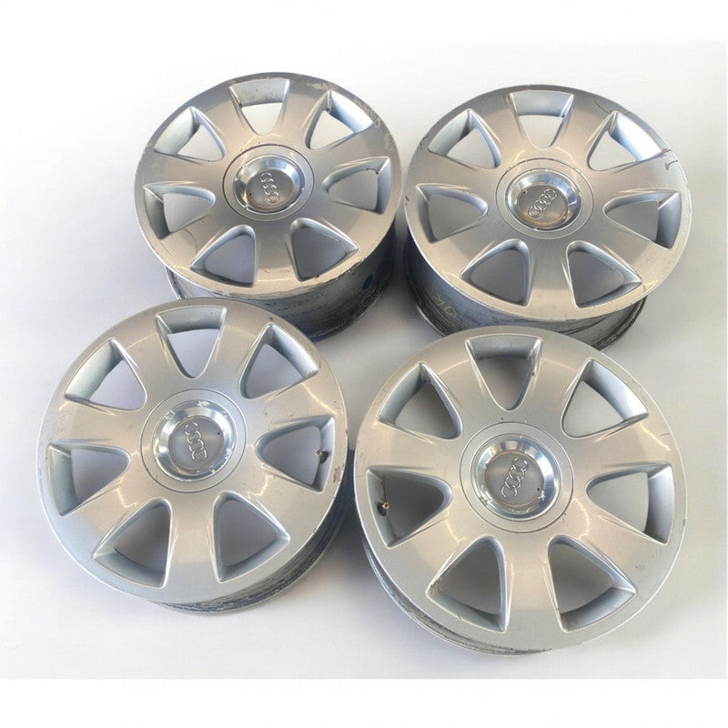 4x Alufelge 16 Zoll 7.0" 5x112 42ET Glanz Silber 8H0601025E Audi Rim Wheel