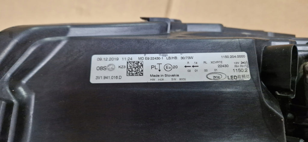 Frontscheinwerfer Skoda Superb III 3V1941016D Xenon Rechts Headlight