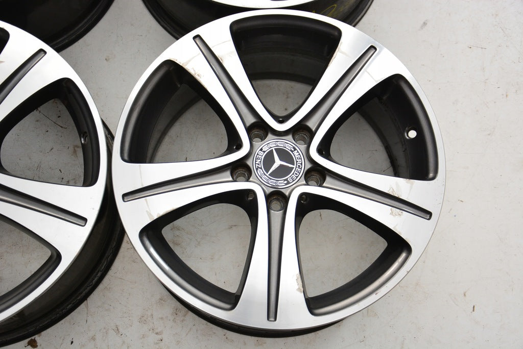 4x Alufelge 17 Zoll 7.5" 5x112 40ET Glanz Silber A2134011200 Mercedes-Benz FEL9634271139bo