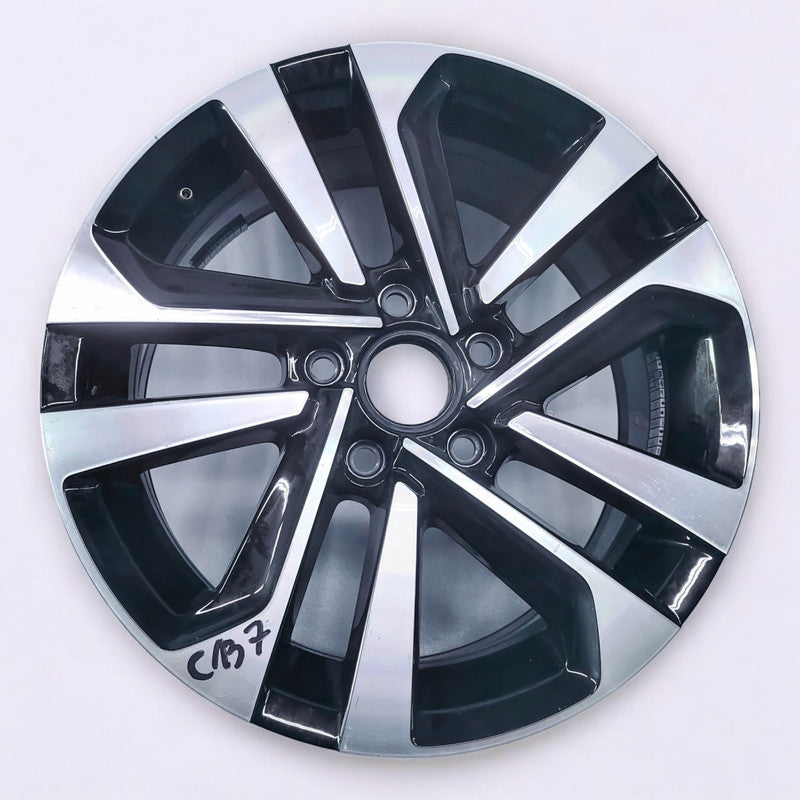 1x Alufelge 16 Zoll 6.5" 5x112 46ET Glanz Schwarz 5G0601025EA VW Golf Vii