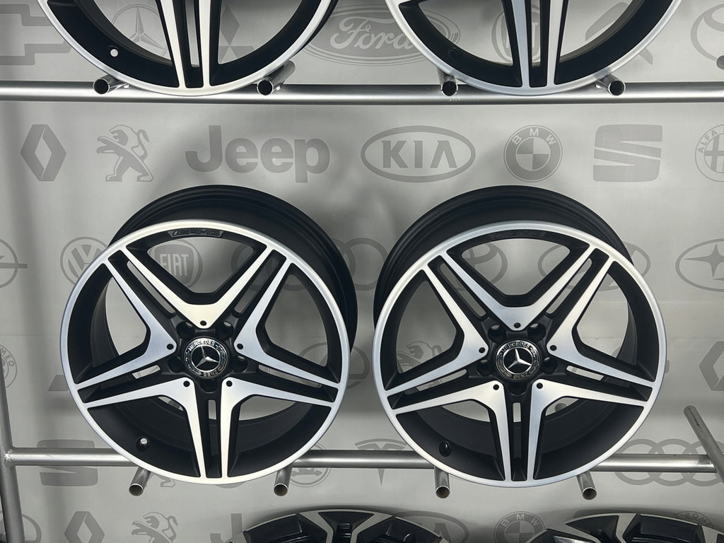 4x Alufelge 18 Zoll 7.5" 5x112 52ET Matt Schwarz A1764010302 Mercedes-Benz W176