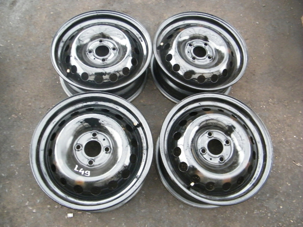 4x Alufelge 15 Zoll 6.0" 4x100 50ET Schwarz Dacia Sandero I Z Logan Rim Wheel FEL2347590568wk