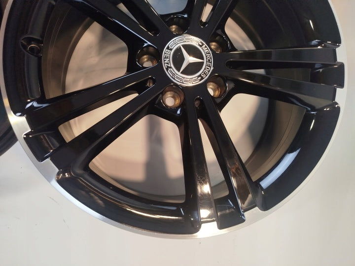 4x Alufelge 18 Zoll 7.5" 5x112 49ET Glanz Schwarz A1774011300 Mercedes-Benz FEL5976688143th
