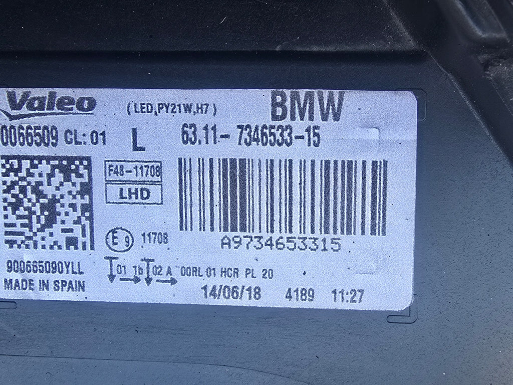 Frontscheinwerfer BMW X1 F48 6311-7346533-15 Links Scheinwerfer Headlight SCH8900710549ny