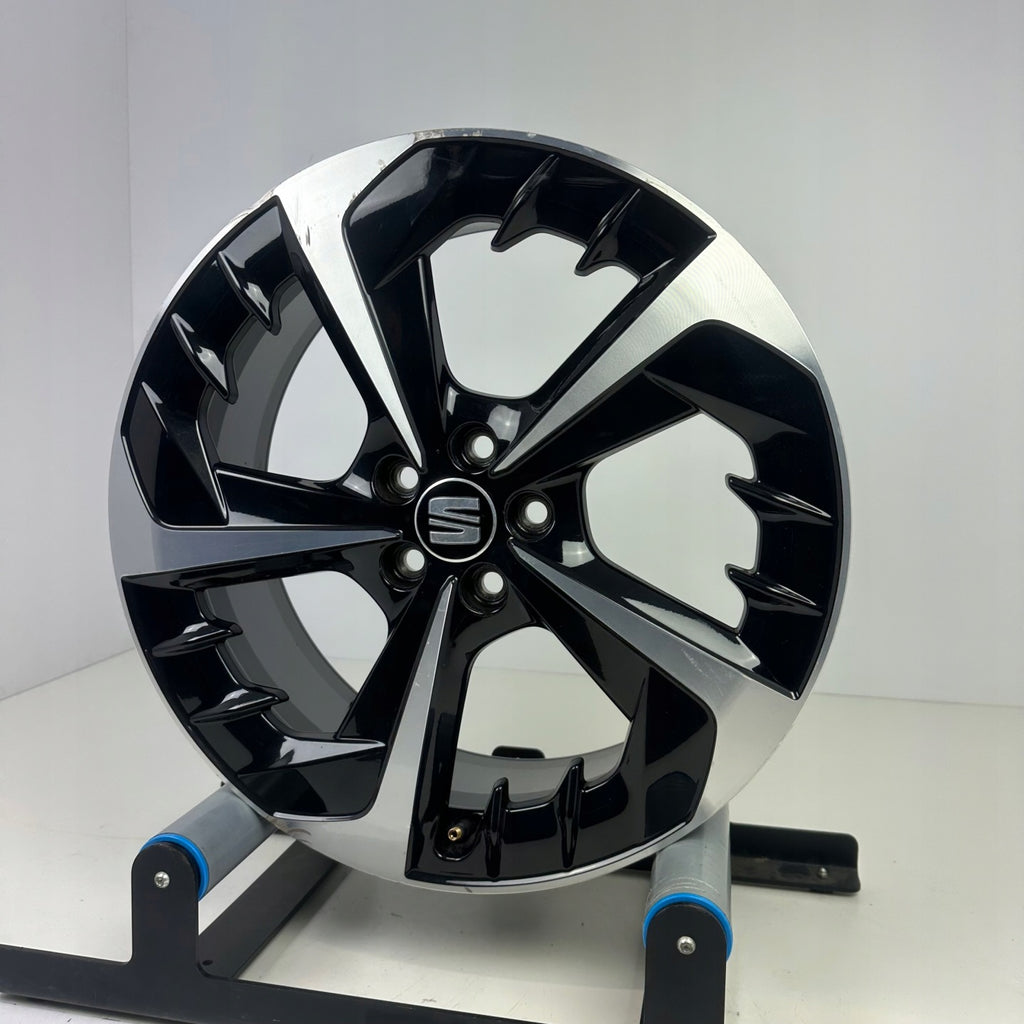1x Alufelge 18 Zoll 7.0" 5x100 51ET Glanz Schwarz 6F0601025S Seat I Ibiza FEL7289058806pc