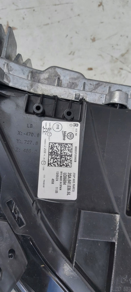 Frontscheinwerfer VW T-Roc 2GA941036AF Full LED Rechts Scheinwerfer Headlight