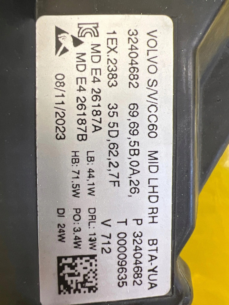 Frontscheinwerfer Volvo V60 S60 32404682 LED Rechts Scheinwerfer Headlight SCH8535989473si