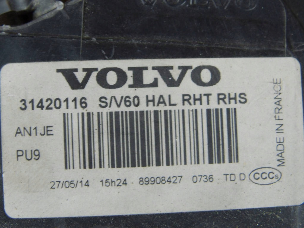 Frontscheinwerfer Volvo V60 S60 31420116 Rechts Scheinwerfer Headlight SCH5521510124ik