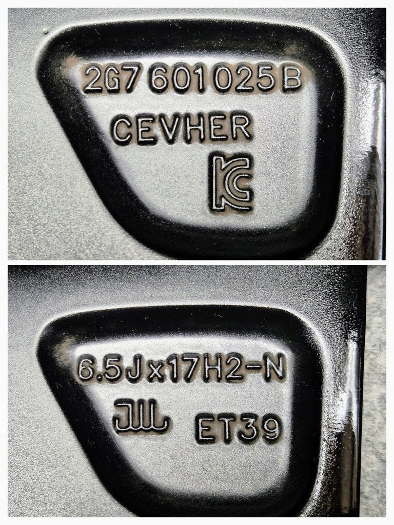 1x Alufelge 17 Zoll 6.5" 5x100 39ET 2G7601025B VW T-Cross Rim Wheel FEL5372429969ml