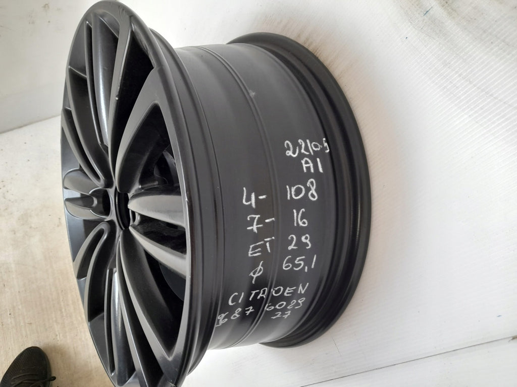 1x Alufelge 16 Zoll 7.0" 4x108 9667802977 Citroën I Rim Wheel FEL6601222295kb