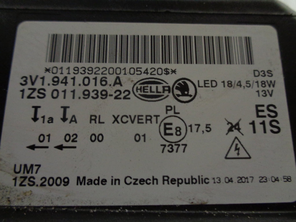 Frontscheinwerfer Skoda Superb 3V1941016A Xenon Rechts Scheinwerfer Headlight