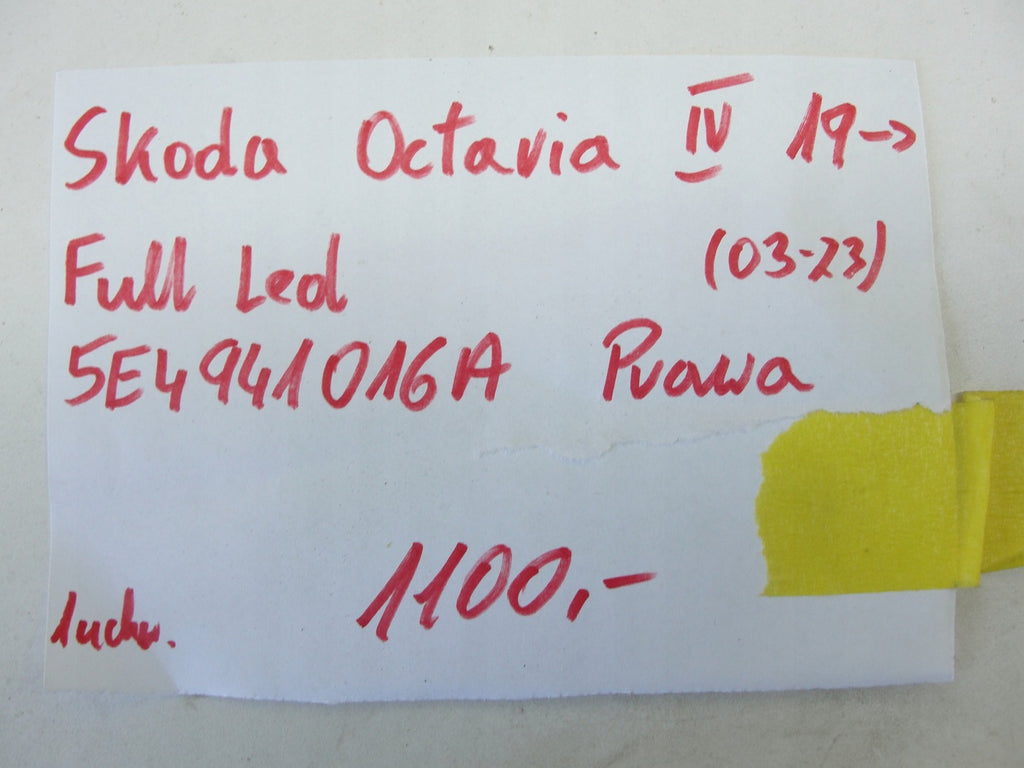 Frontscheinwerfer Skoda Octavia IV 5E4941016A LED Rechts Scheinwerfer Headlight SCH3603825691cu