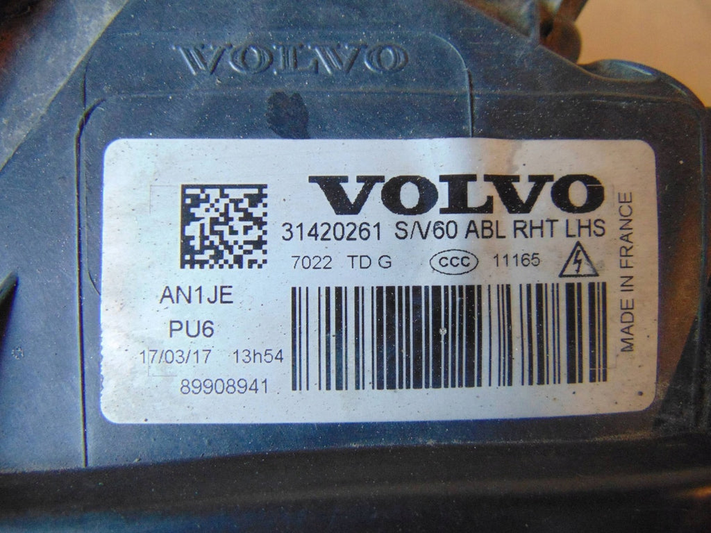 Frontscheinwerfer Volvo S60 V60 31420261 Xenon Links Scheinwerfer Headlight SCH6358498660qd