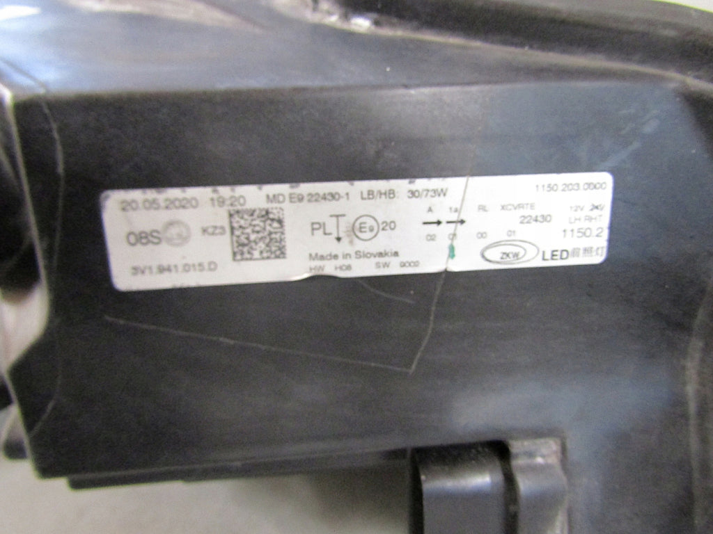 Frontscheinwerfer Skoda Superb III 3V1941015D LED Links Scheinwerfer Headlight