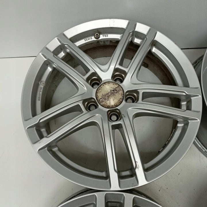 4x Alufelge 17 Zoll 6.5" 5x112 44ET Glanz Silber Rim Wheel FEL4525304200jp