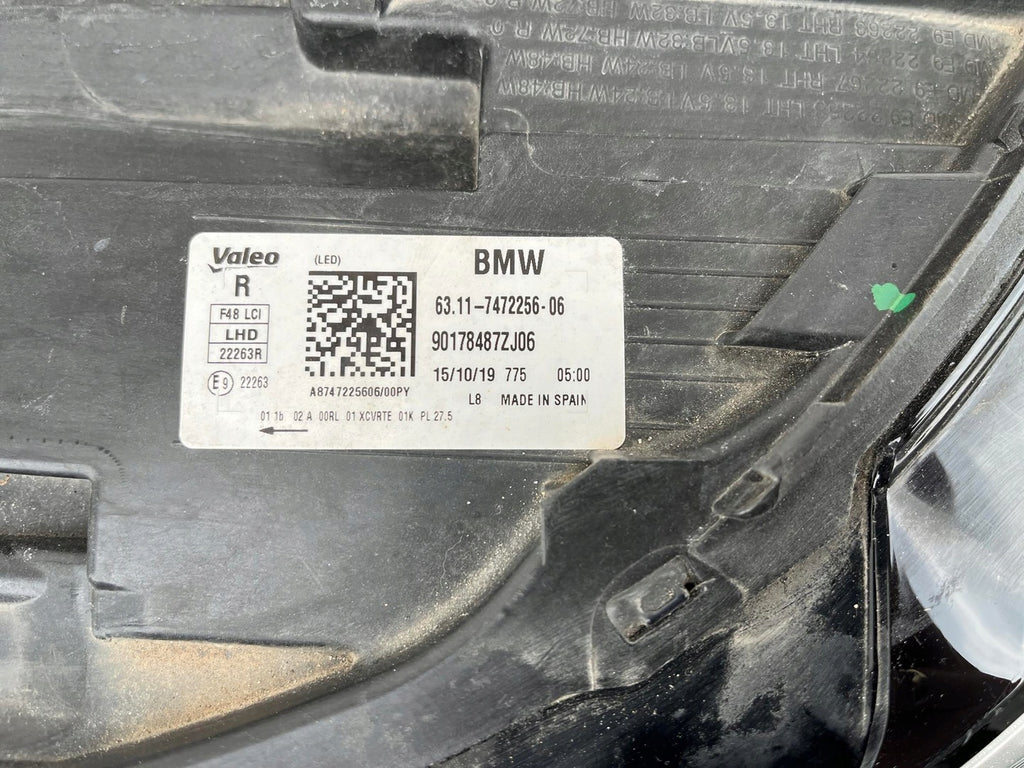 Frontscheinwerfer BMW X1 F48 7472256-06 Full LED Rechts Scheinwerfer Headlight SCH7263762869fr