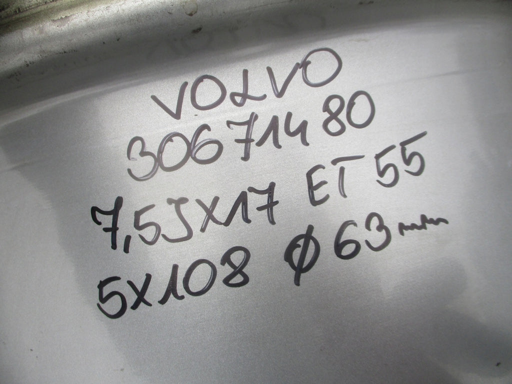 4x Alufelge 17 Zoll 7.5" 5x108 55ET Glanz Silber 30671480 Volvo I Rim Wheel FEL4813151056yc