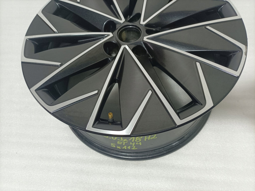 1x Alufelge 18 Zoll 8.0" 5x112 44ET Glanz Schwarz Mg Rim Wheel FEL3670689778ek