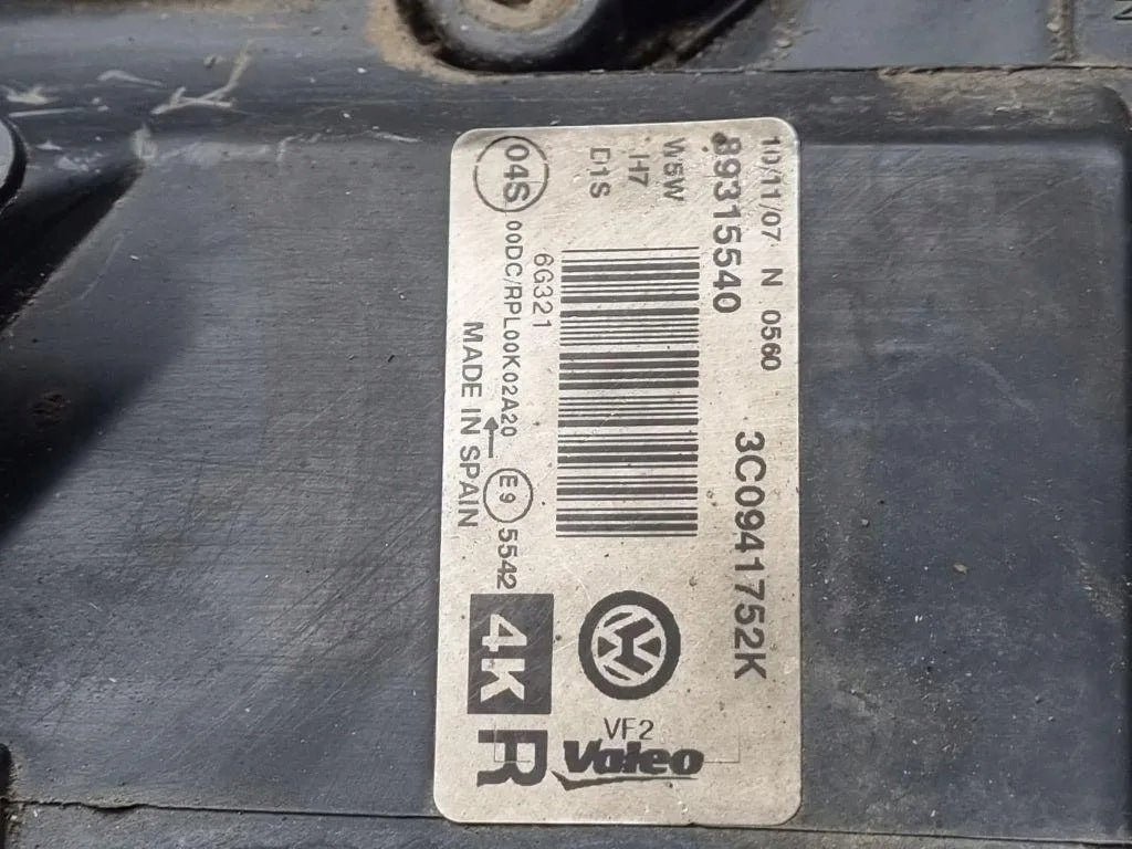 Frontscheinwerfer VW Passat 3C0941752K Rechts Scheinwerfer Headlight SCH1218455646mq