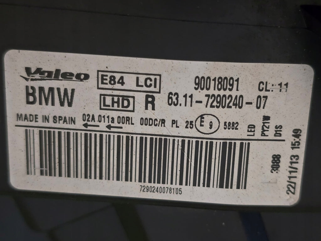 Frontscheinwerfer BMW X1 E84 6311-7290240-07 Rechts Scheinwerfer Headlight SCH1284360647is