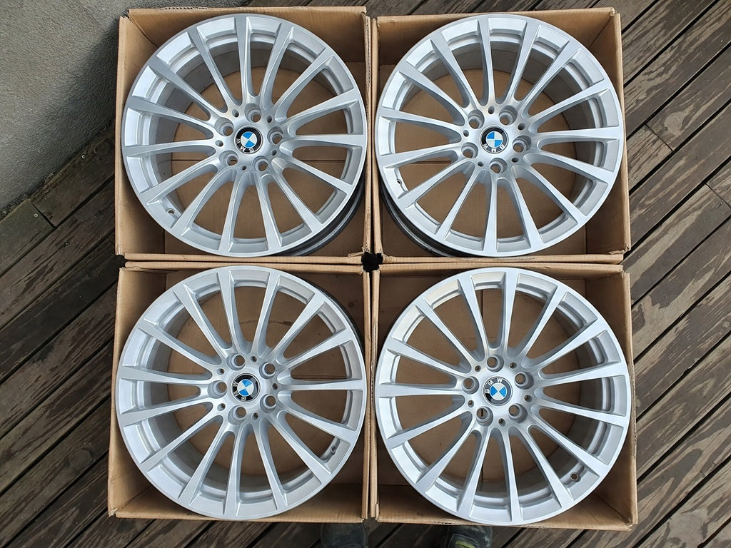 4x Alufelge 18 Zoll 8.0" 5x112 30ET Glanz Silber 6861224 BMW G11 G12 Rim Wheel
