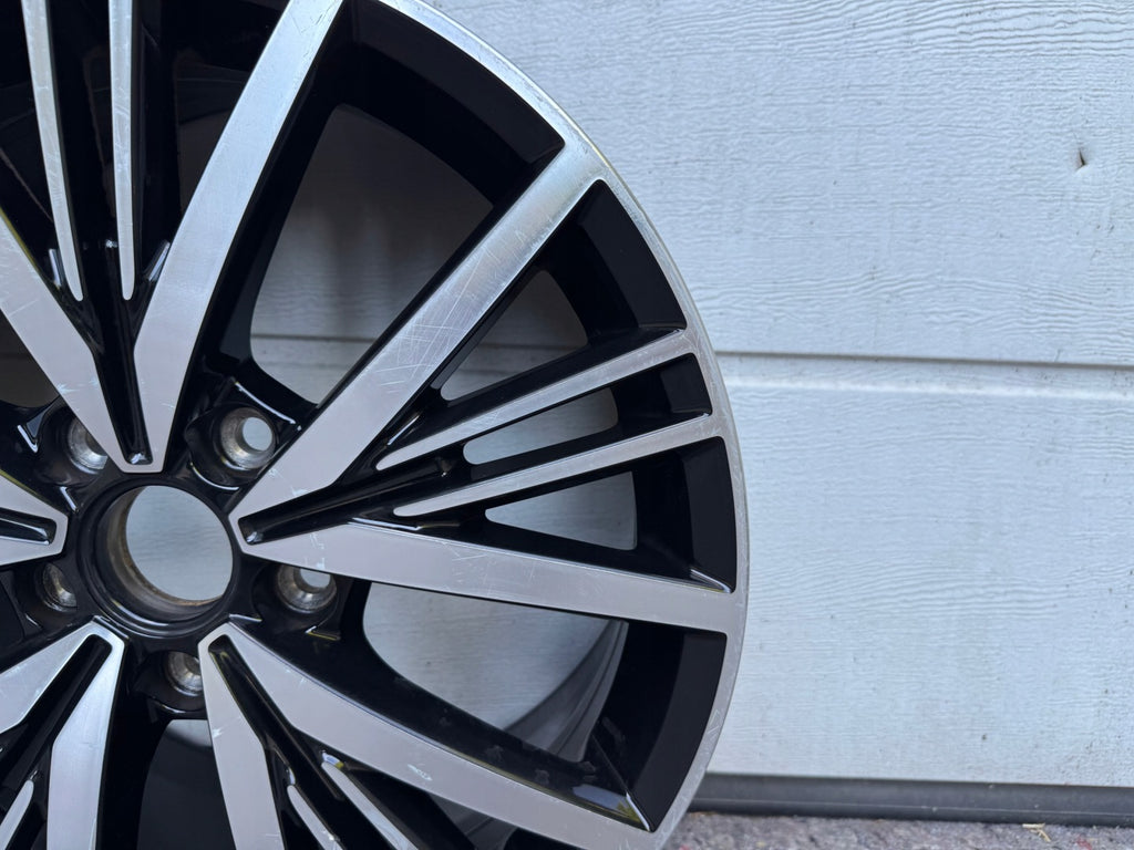 1x Alufelge 17 Zoll 7.0" 5x112 54ET Glanz Schwarz 5K0601025AS VW Golf VI I Caddy FEL9359761092cj