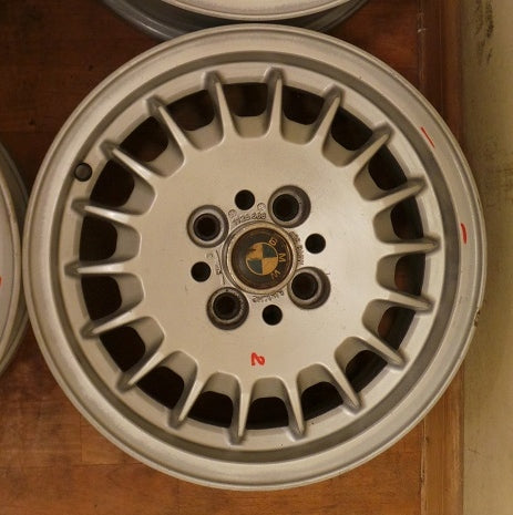 4x Alufelge 14 Zoll 6.0" 4x100 35ET Glanz Silber 1125688 BMW 3 E30 Rim Wheel FEL7630021747mf