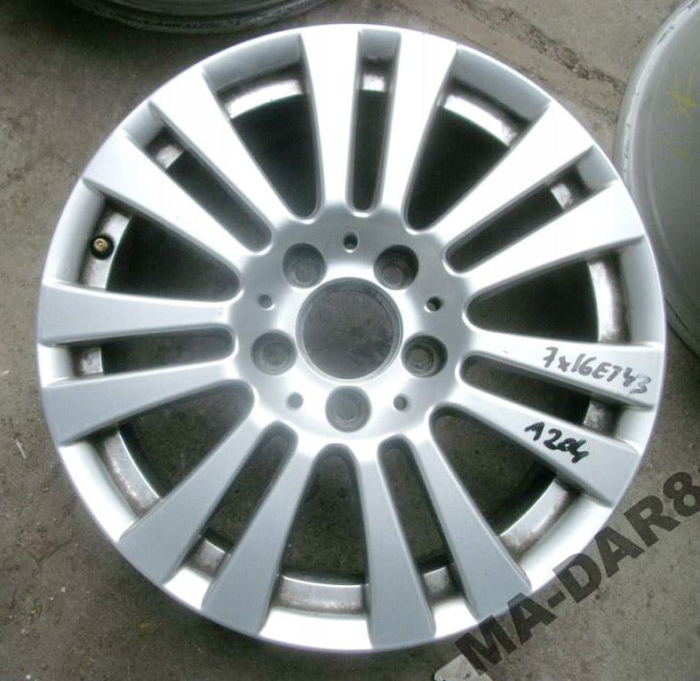 1x Alufelge 16 Zoll 7.0" 5x112 43ET Glanz Silber A2044017102 Mercedes-Benz W204