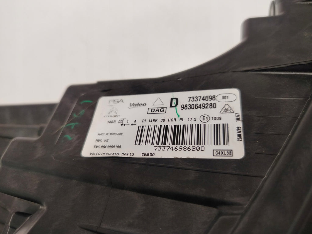 Frontscheinwerfer Citroën C4 III 73374698 Full LED Rechts Scheinwerfer Headlight