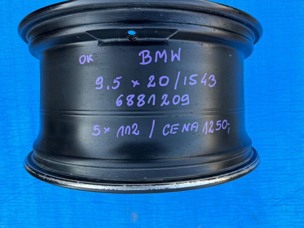 1x Alufelge 20 Zoll 9.5" 5x112 43ET Matt Schwarz 6881209 6877330 BMW G01 G02 FEL1369534861uw