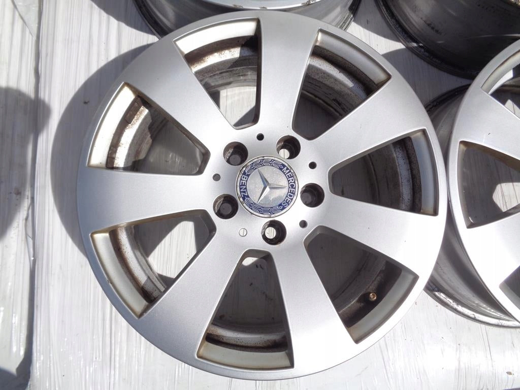 4x Alufelge 16 Zoll 7.0" 5x112 43ET Silber Mercedes-Benz W204 Rim Wheel FEL1555098257py
