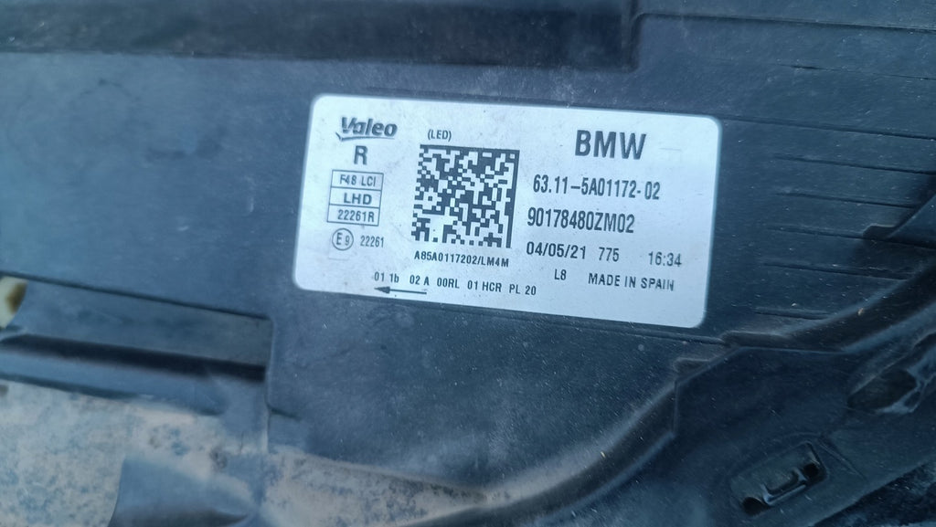 Frontscheinwerfer BMW X1 F48 5A01172-02 Full LED Rechts Scheinwerfer Headlight SCH1442715250wh