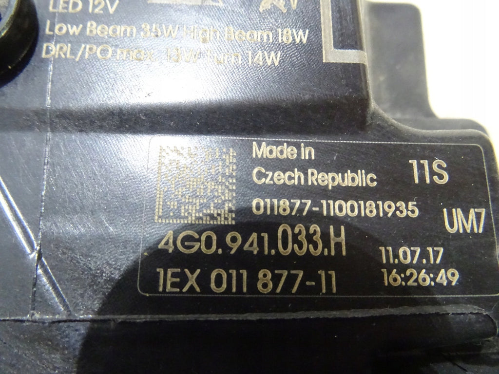 Frontscheinwerfer Audi A6 C7 4G0941033H 1EX01187711 Full LED Rechts oder Links