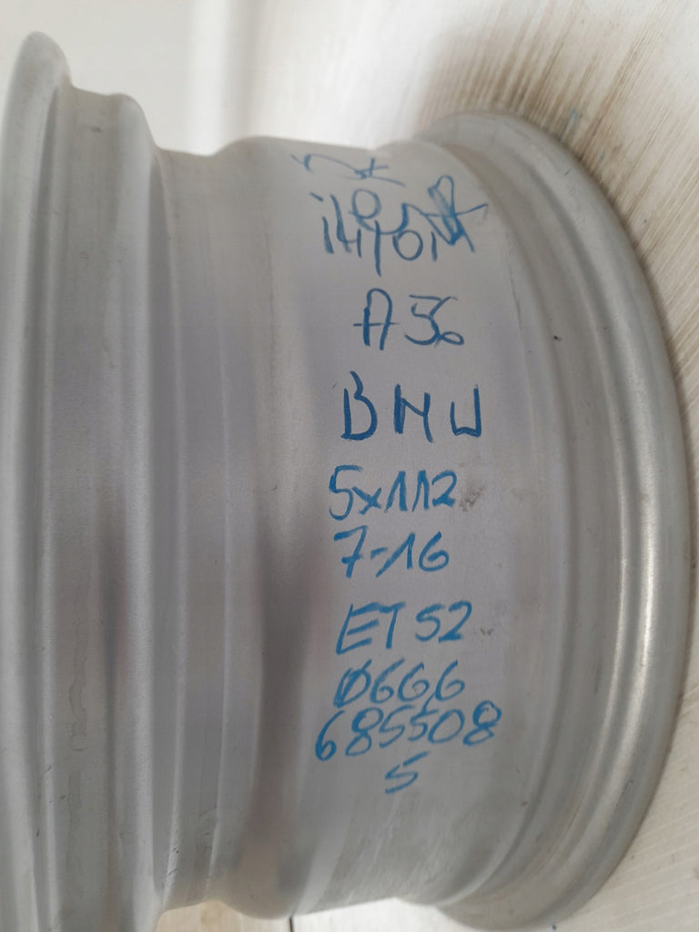 1x Alufelge 16 Zoll 7.0" 5x112 52ET Glanz Silber 6855085 BMW Rim Wheel FEL4081896977ux