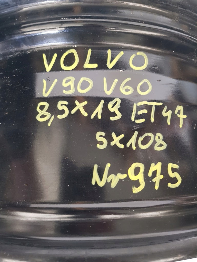 1x Alufelge 19 Zoll 8.5" 5x108 47ET Glanz Schwarz 32243393 Volvo S60 V60 S90 V90 FEL3529825298md