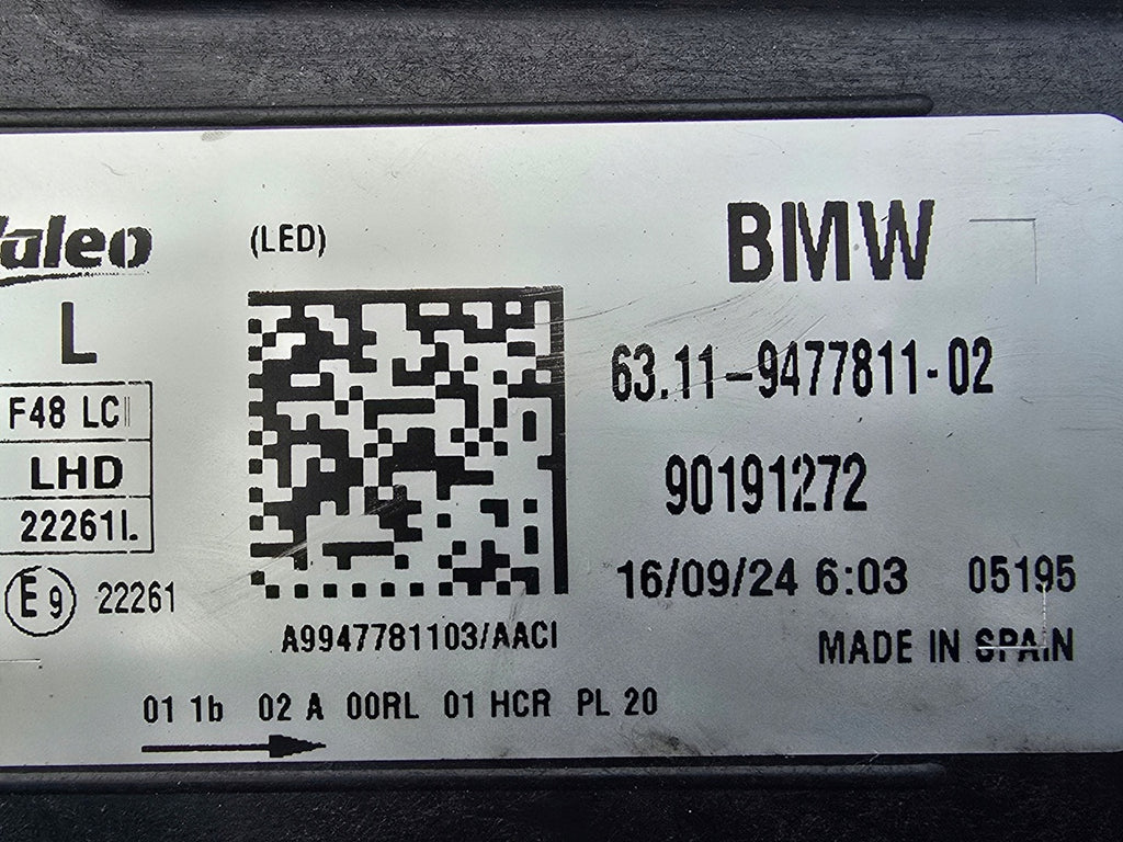 Frontscheinwerfer BMW X1 F48 9477811-02 Links Scheinwerfer Headlight SCH8591648968km