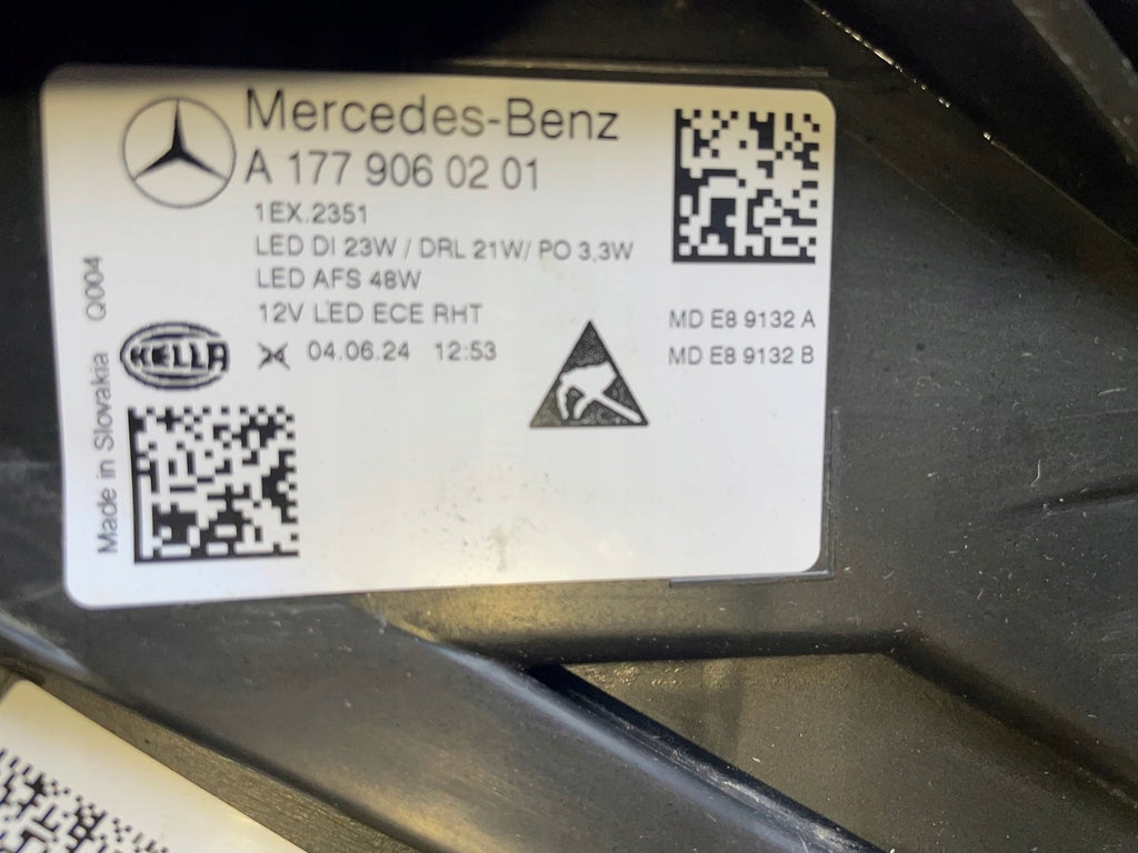 Frontscheinwerfer Mercedes-Benz W177 A1779064703 Full LED Rechts oder Links SCH5203904134qi