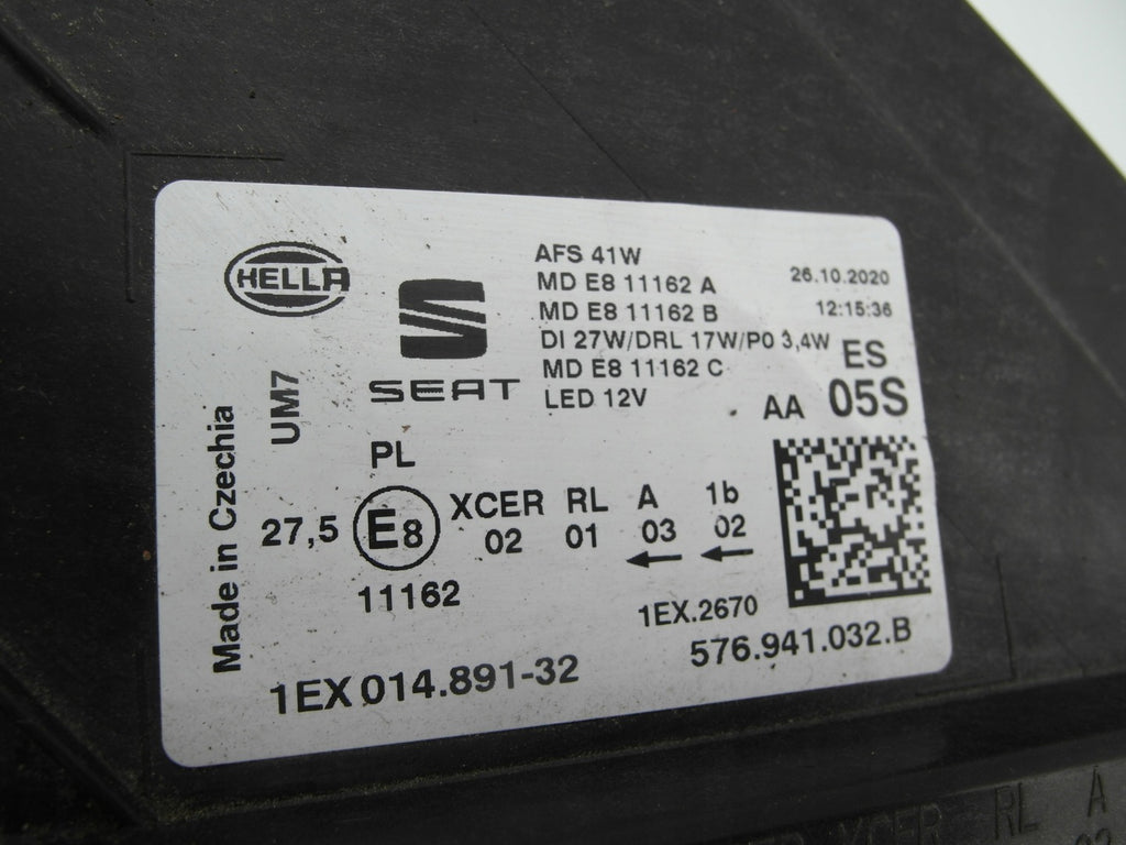 Frontscheinwerfer Seat Ateca 1EX01489132 Full LED Rechts Scheinwerfer Headlight