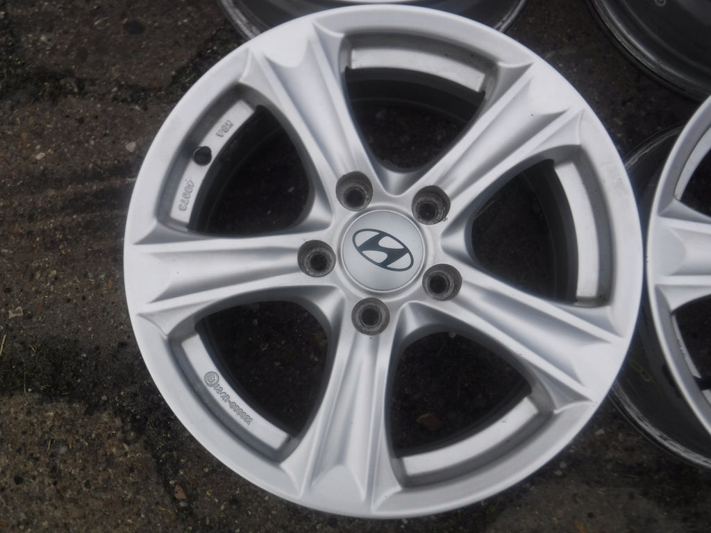 4x Alufelge 16 Zoll 6.5" 5x114.3 45ET Glanz Silber 65645114 Rim Wheel FEL6552621192bu